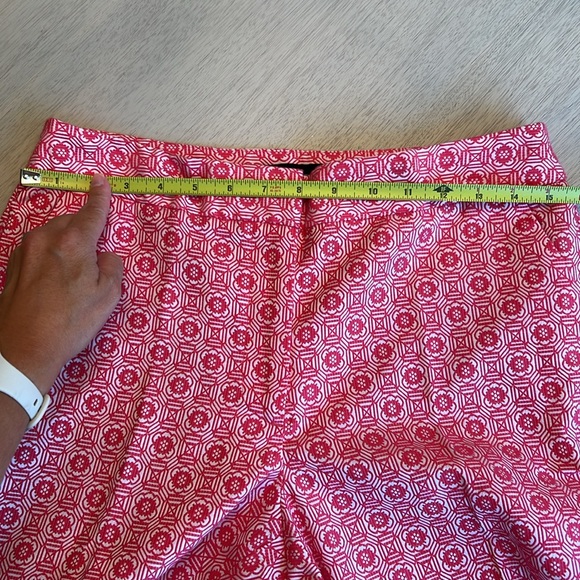 Talbots Women’s Heritage Red Paisley Geometric Print Cropped Ankle Pants Size 6 - Picture 8 of 12